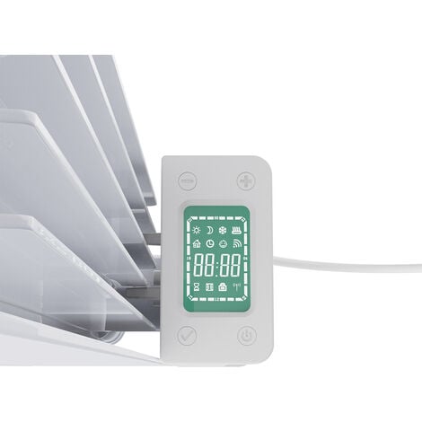 Electric Oil Filled Radiator WiFi Timer Portable Wall Mounted Thermostat Heater White 1200W