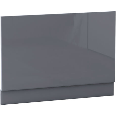 NRG Bath Panel Bathroom Moisture Resistant Wood MDF End Bath Panels Gloss Grey 800mm