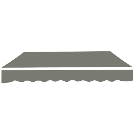 Greenbay 4.5x3m Garden Awning Replacement Fabric Top Cover Front Valance Grey