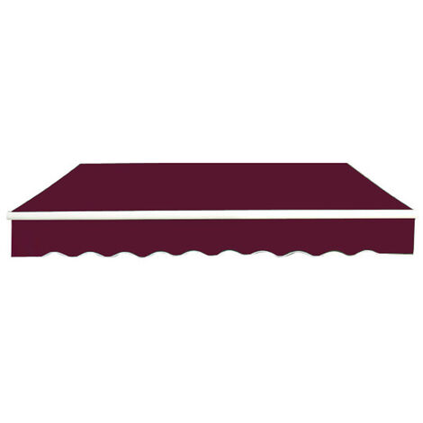 Greenbay 4.5x3m Garden Awning Replacement Fabric Top Cover Front Valance Wine Red