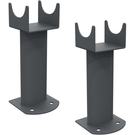 NRG Floor Mounting Radiator Leg Kit for Oval Column Designer Radiator Anthracite