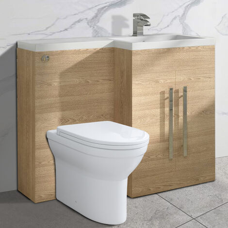 NRG Gloss White Bathroom Vanity Basin Sink Unit Storage Cabinet Furniture 450mm 