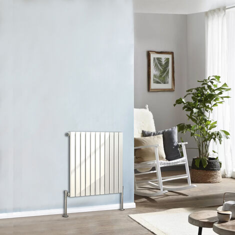 NRG Designer Radiator Flat Panel White Central Heating Rads Horizontal 600x748mm Single