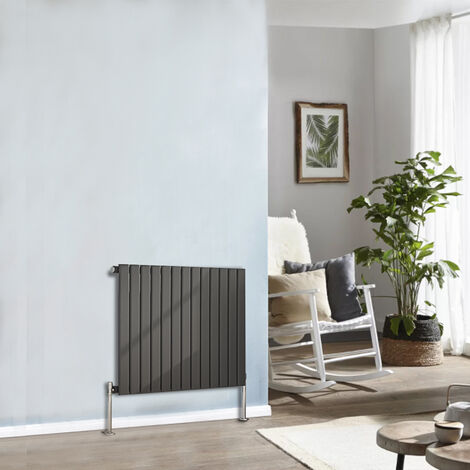 Designer Radiator 600x884mm Single Flat Panel Horizontal Anthracite (1/5)