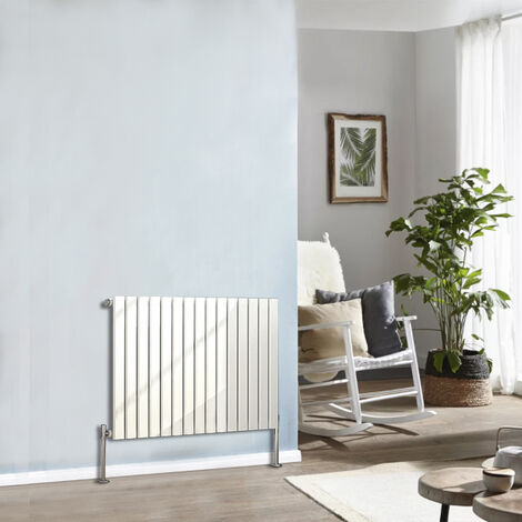 Designer Radiator 600x1020mm Single Flat Panel Horizontal White (1/5)