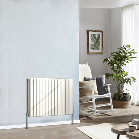 Designer Radiator 600x1020mm Double Flat Panel Horizontal White (1/5)