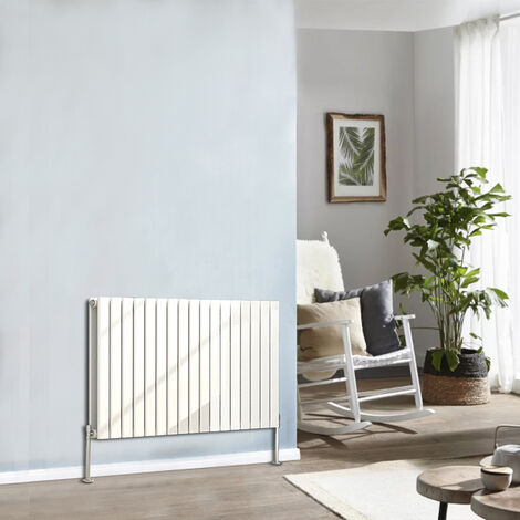Designer Radiator 600x1156mm Double Flat Panel Horizontal White (1/5)