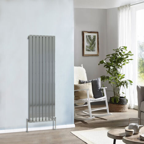 Modern Designer Radiator Chrome Column Flat Panel Central Heating Vertical Single 1600x544mm (1/5)