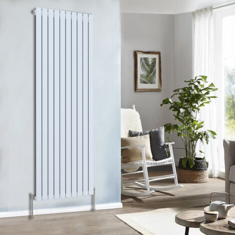 Designer Radiator 1800x680mm Single Flat Panel Vertical White