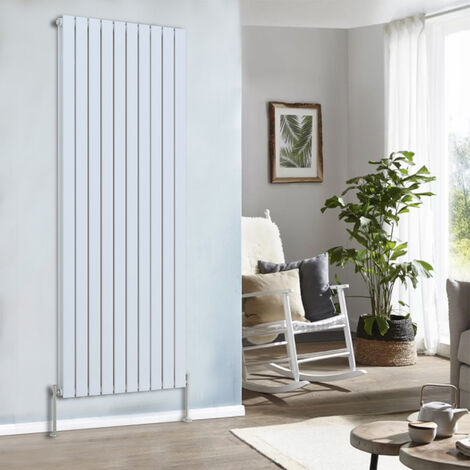 Designer Radiator 1800x680mm Double Flat Panel Vertical White (1/5)