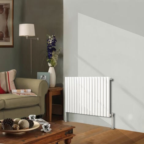 Designer Radiator 600x1003mm Single Oval Column Horizontal White