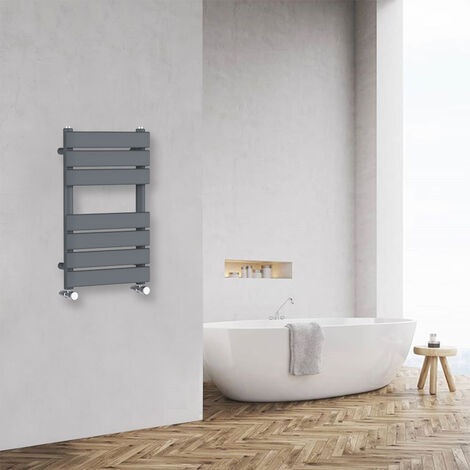 Bathroom Flat Panel Heated Towel Rail Radiator Central Heating 650x400mm Anthracite (1/2)