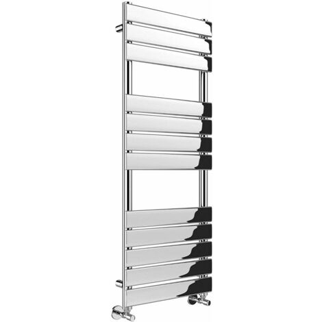 Bathroom Flat Panel Heated Towel Rail Radiator Central Heating 1200x450mm Chrome