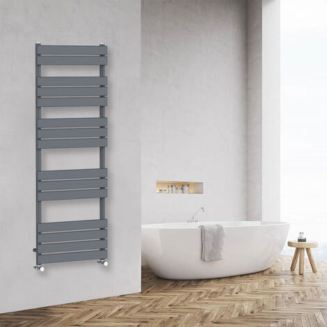 Bathroom Flat Panel Heated Towel Rail Radiator Central Heating 1600x600mm Anthracite (1/2)