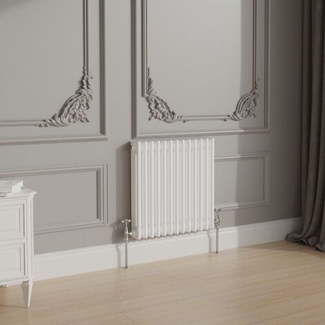 Traditional Cast Iron Style Radiator 600x607mm Horizontal 3 Column White (1/3)