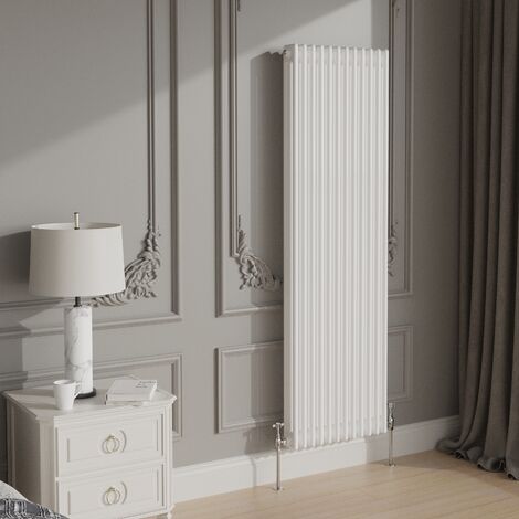Traditional Cast Iron Style Radiator 1800x562mm Vertical 3 Column White (1/3)