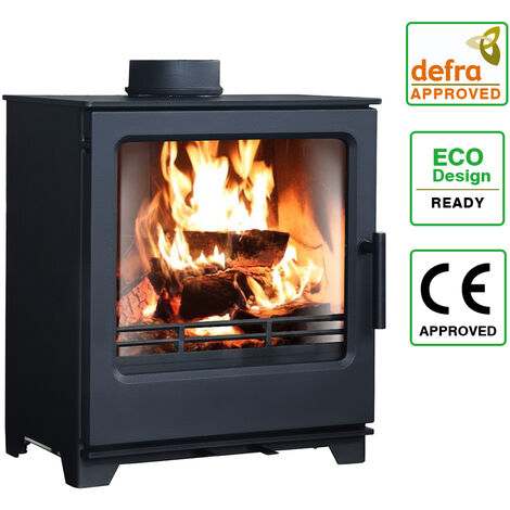 8KW Multifuel Stove Woodburning Log Wood Burner Defra Approved Eco ...