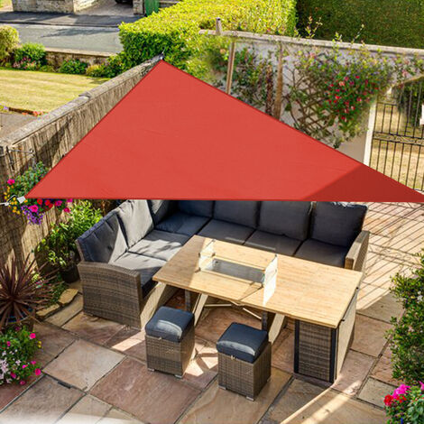 Terracotta Sun Shade Sail Garden Patio Sunscreen Awning Canopy 98% UV Block Outdoor Triangle 2x2x2m