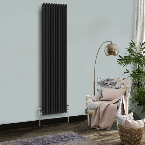 Traditional Vintage Cast Iron Style Radiator Black 3 Column 1800 x 472mm (1/5)