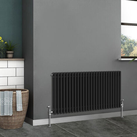 Traditional Radiator Cast Iron Style Radiator 3 Column Black 600x1192mm