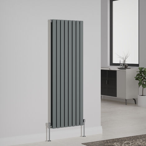 Designer Radiator Flat Panel Central Heating Rads Vertical Double 1600x544mm Anthracite