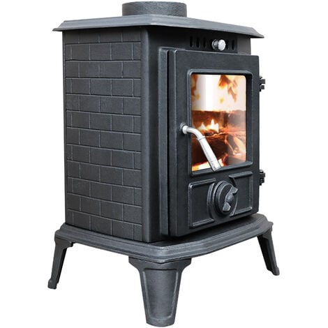 5KW Defra Approved Eco Design Multifuel Stove Wood Burning Cast Iron ...