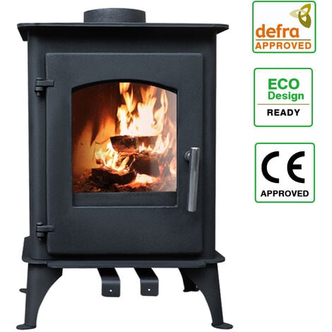 5KW Multifuel Stove Log Burner Woodburning Fireplace Defra Approved Eco ...