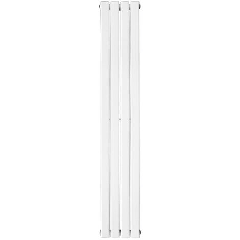 Flat Panel Radiator Vertical Tall Upright Central Heating White Single 1600x272mm