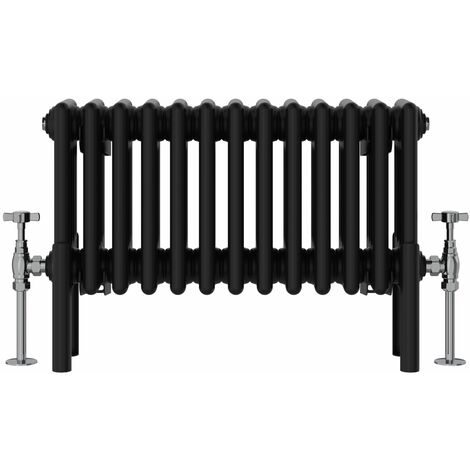 NRG Black Traditional 4 Column Radiator Cast Iron Style Heating Rads ...