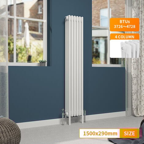 NRG Traditional Radiator Vintage Cast Iron Style Rads Vertical 4 Column ...