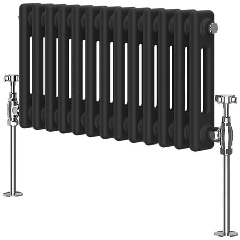 NRG Black 2 Column Traditional Cast Iron Style Horizontal Vintage ...