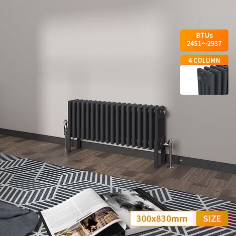 NRG Traditional 4 Column Radiator Cast Iron Style Central Heating Rads ...