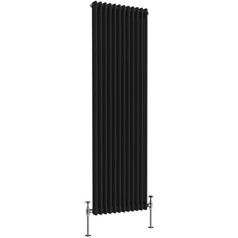 NRG Traditional Cast Iron Style Vertical Vintage Radiator Rads Black 2 ...