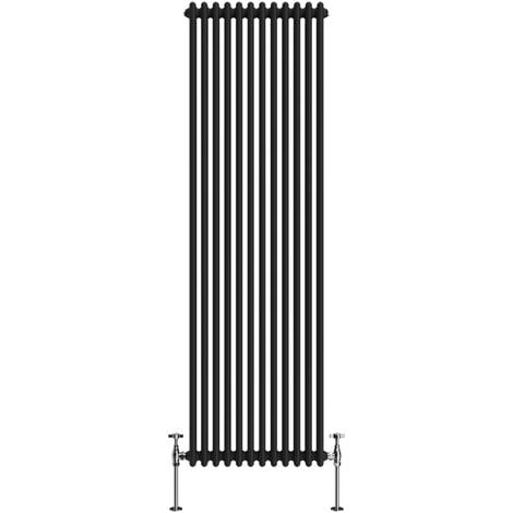 NRG Traditional Cast Iron Style Vertical Vintage Radiator Rads Black 2 ...