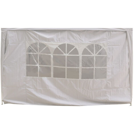 3x3M White Pop Up Gazebo Side Panel Wall with Window 1 Piece Only (1/5)