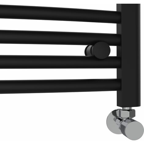 1400 Shower Radiator Modern Bathroom 1400 x 600mm Heated Towel Rail Radiator Curved Black