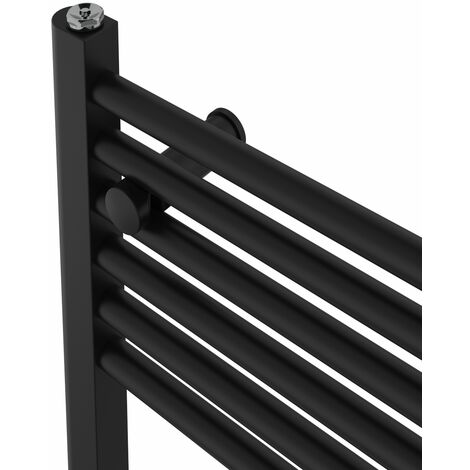 Modern Bathroom 1800 x 500mm Heated Towel Rail Radiator Straight Black