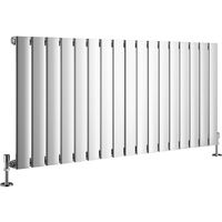 600x1156 Horizontal Flat Panel Radiator Bathroom Central Heating Radiators Single Column Chrome