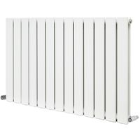 Modern Horizontal Column Designer Radiator White 600x884 Flat Double Panel - Home Livingroom Bedroom Bathroom Heater