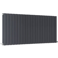 600x1428 Flat Double Panel Designer Radiator Horizontal Column Bathroom Heater Central Heating Anthracite