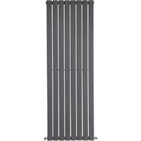 1600x544 Vertical Column Designer Radiator Anthracite Single Flat Panel