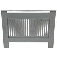 Premium Radiator Cover | MDF Cabinet with Modern Vertical Style Slats | Grey Painted | M(1120mmx815mm)