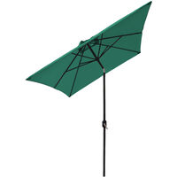 Greenbay 2x3m Garden Parasol Umbrella Patio Outdoor Sun Shade Aluminium Crank Tilt Mechanism Green