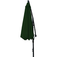 Greenbay 3m Garden Banana Parasol Patio Sun Shade Shelter Crank Hanging Rattan Cantilever Umbrella Green