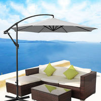 Greenbay 3m Garden Banana Parasol Patio Sun Shade Shelter Crank Hanging ...