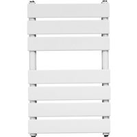 Flat Panel Heated Towel Rail Bathroom Rad Radiator White 650x400mm