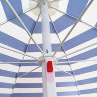 Patio Garden Beach Parasol Sunshade Sun Umbrella Outdoor Tilting Folding Blue-White 180cm