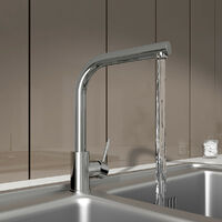Modern Swivel Spout Solid Brass Tap Single Lever Kitchen Sink Mixer Faucet