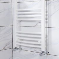 Curved Heated Towel Rail Radiator Bathroom Central Heating Ladder Warmer Rad 1000x500mm White