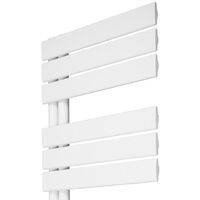 Designer Flat Towel Rail Radiator Bathroom Central Heating White 1380 x 500mm